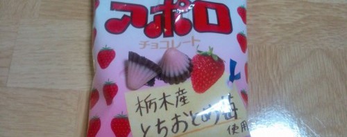 明治製菓 アポロ チョコレート 栃木産とちおとめ苺