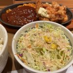 #ハンバーグとエビフライとから揚げの人気トリオ定食 #やよい軒